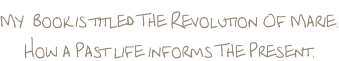 My  book is titled The Revolution Of Marie. How a Past life informs The Present.